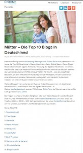 cision_Muetter Top 10 Blogs in Deutschland Referenzen