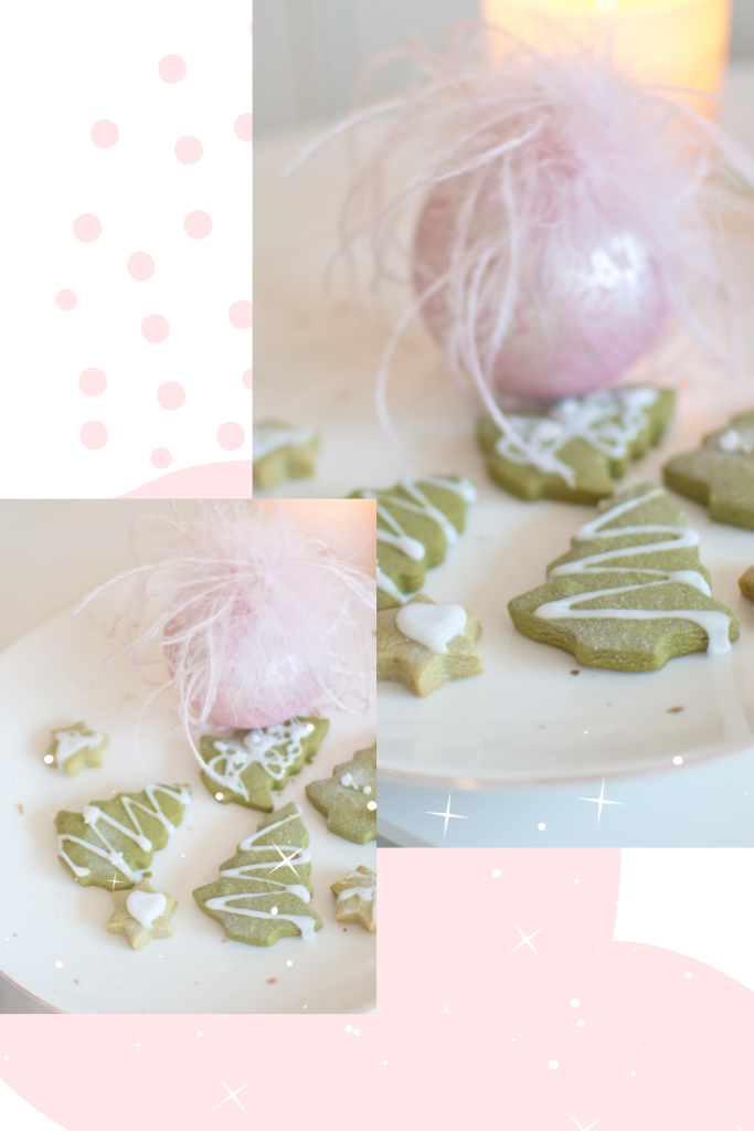 Ein super einfaches Rezept für vegane Matcha Kekse für deinen Moment im Advent. Herrliches Grün, erdiges Matchateearoma, zitronige Frische - das sind Mama-Kekse. Leckere Matchaplätzchen. Matcha Tannen. Energie-Kekse. #feierSun #feierSunFood #weihnachtsbäckereiDekorieren angeht.